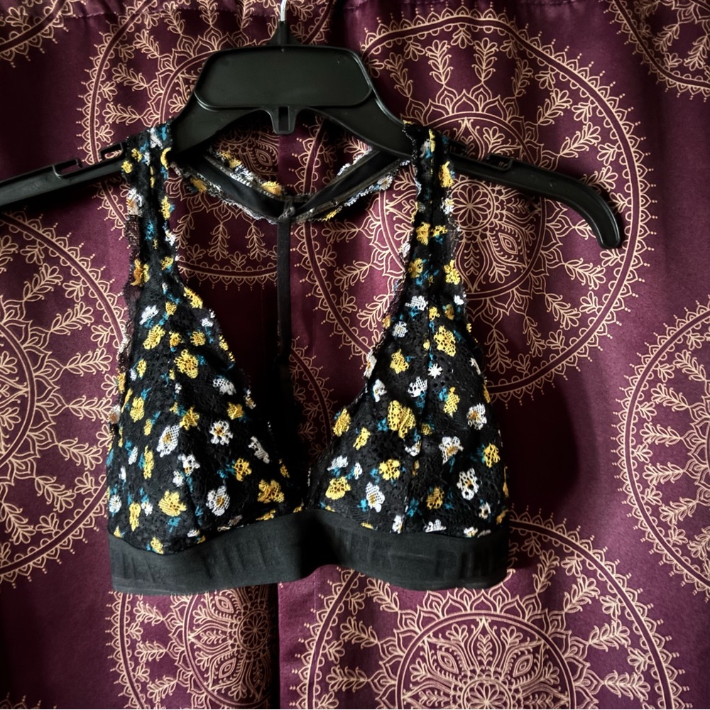Victoria's Secret Black Floral Bralette